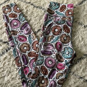 Colorful Donut Print Leggings